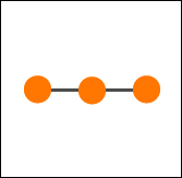orange dots horizontally aligned